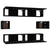 vidaXL Ensemble de meubles TV 6 pcs Noir Bois d'ing&eacute;nierie