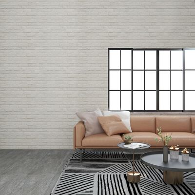 vidaXL Panneaux muraux 3D avec design de brique blanc 11 pcs EPS