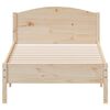vidaXL Cadre de lit sans matelas 75x190 cm bois de pin massif