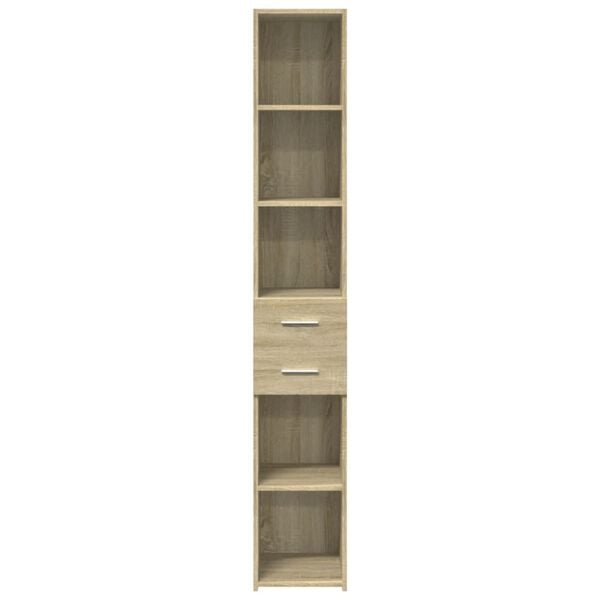 vidaXL Buffet haut ch&ecirc;ne sonoma 30x42,5x185 cm bois d'ing&eacute;nierie
