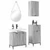 vidaXL Ensemble de mobilier de salle de bain 3 pcs Sonoma gris