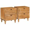 vidaXL Table de chevet 2 pcs Marron Clair 40 x 33 x 46 cm