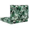 vidaXL Coussin de canap&eacute; d'ext&eacute;rieur 2 pcs Motif feuille Polyester