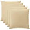 vidaXL Housse de coussin 6 pc HEERLEN Beige 65 x 65 cm Polyester