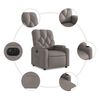 vidaXL Fauteuil inclinable électrique Taupe Tissu