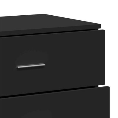 vidaXL Buffet noir 60x39x80 cm bois d'ingénierie