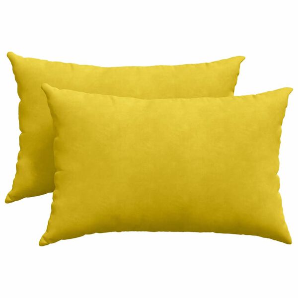 vidaXL Coussins de canapé 2 pcs Jaune 60 x 40 cm