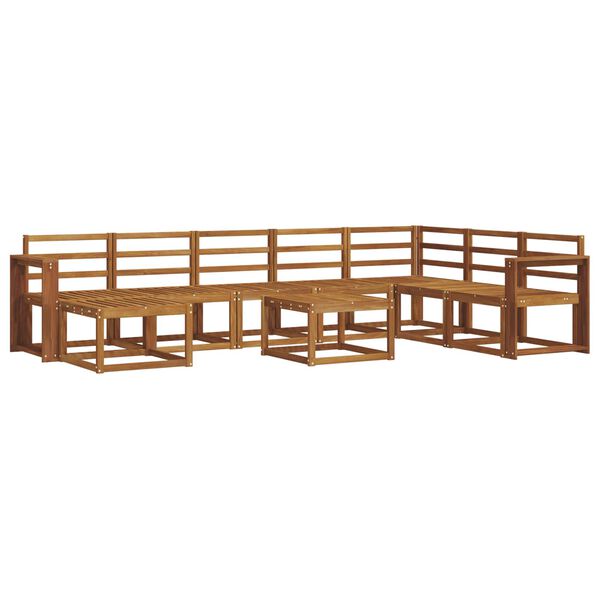 vidaXL Ensemble de canap&eacute;s d'ext&eacute;rieur 9 pcs Naturel