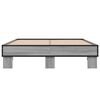 vidaXL Cadre de lit sans matelas sonoma gris 140x190 cm