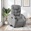 vidaXL Fauteuil de massage inclinable Gris clair Tissu