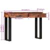 vidaXL Table console 110x30x76 cm bois de récupération massif