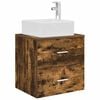 vidaXL Vanit&eacute; de lavabo mural Ch&ecirc;ne fum&eacute; 49,5 x 41 x 63 cm