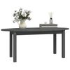 vidaXL Table basse Gris 110x55x45 cm Bois massif de pin