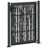 vidaXL Porte de Jardin Noir 85 x 130 cm Acier enduit de poudre