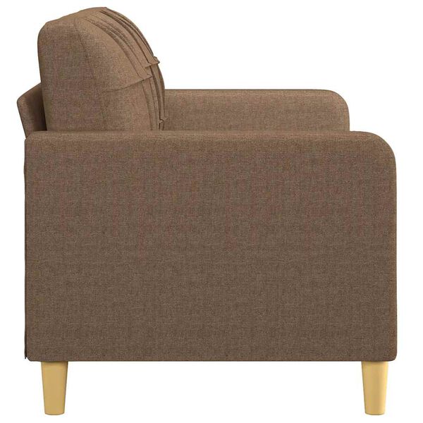 vidaXL Canapé à 2 places Marron 140 cm Tissu