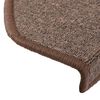 vidaXL Tapis d'escalier 10 pi&egrave;ces 65 x 24 x 4 cm Marron caf&eacute; Demi-rond Grand