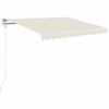 vidaXL Auvent manuel r&eacute;tractable 350x250 cm Cr&egrave;me