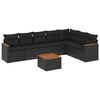 vidaXL Patio Sofa Set 8 place Black