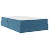 vidaXL Lit avec rangement et matelas Bleu fonc&eacute; 120 x 200 cm Velours
