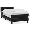 vidaXL Sommier &agrave; lattes de lit avec matelas noir 90x210 cm velours