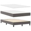 vidaXL Lit &agrave; ressorts avec matelas Gris 120 x 190 cm Simili cuir
