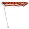 vidaXL Auvent manuel r&eacute;tractable sur pied 600x350 cm Orange/marron