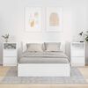 vidaXL Tables de chevet 2 pcs Blanc brillant 40 x 30 x 467 cm