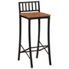 vidaXL Chaises de bar lot de 2 bois d'acacia massif