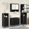 vidaXL Ensemble de mobilier de salle de bain 3 pcs Ch&ecirc;ne noir