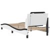 vidaXL Cadre de lit avec LED sans matelas Zadar blanc et noir 80x200 cm