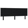 vidaXL T&ecirc;te de lit Noir 204x6x82,5 cm Bois massif de pin