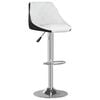 vidaXL Tabourets de bar lot de 2 blanc et noir similicuir