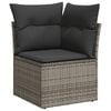 vidaXL Salon de jardin 5 pcs avec coussins gris r&eacute;sine tress&eacute;e