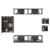 vidaXL Ensemble de meubles TV 8 pcs Noir Bois d'ing&eacute;nierie