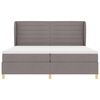 vidaXL Lit &agrave; ressorts avec matelas gris fonc&eacute; 90x190 cm Taupe tissu