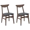 vidaXL Chaises de salle &agrave; manger 2 pcs Marron Clair 42 x 47.5 x 81 cm