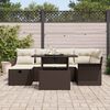 vidaXL Ensemble de canap&eacute; de jardin 7 pcs Marron Poly rotin