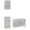 vidaXL Ensemble de meuble de salle de bain 3 pi&egrave;ces DELFT Gris b&eacute;ton