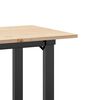 vidaXL Table &agrave; manger cadre en O 80x50x75 cm bois de pin massif acier