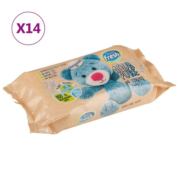 vidaXL Lingettes pour bébé 14 paquets 840 lingettes