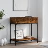 vidaXL Table console ch&ecirc;ne fum&eacute; 75x34,5x75 cm bois d'ing&eacute;nierie