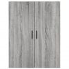 vidaXL Buffet haut Sonoma gris 69,5x34x180 cm Bois d'ing&eacute;nierie