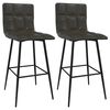 vidaXL Tabourets de bar lot de 2 gris similicuir