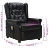 vidaXL Fauteuil de massage Noir Similicuir brillant