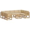 vidaXL Ensemble de canap&eacute;s d'ext&eacute;rieur 10 pc Blanc et Beige Polyester