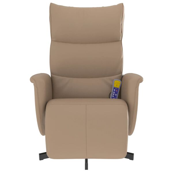 vidaXL Fauteuil inclinable de massage repose-pieds cappuccino