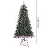 vidaXL Sapin de No&euml;l artificiel Vert 210 cm PVC, plastique et acier