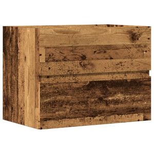 vidaXL Armoire de salle de bain vieux bois bois d'ing&eacute;nierie