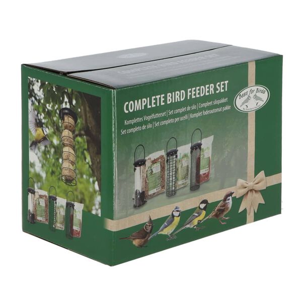 Esschert Design Ensemble complet de mangeoires à oiseaux S 3 pcs