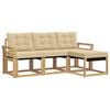 vidaXL Ensemble de canap&eacute;s d'ext&eacute;rieur 4 pc Blanc et Beige